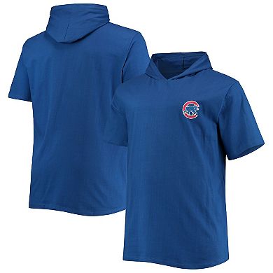 Men's Royal Chicago Cubs Big & Tall Jersey Short Sleeve Pullover Hoodie T-Shirt