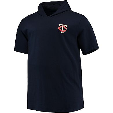 Men's Navy Minnesota Twins Big & Tall Jersey Short Sleeve Pullover Hoodie T-Shirt