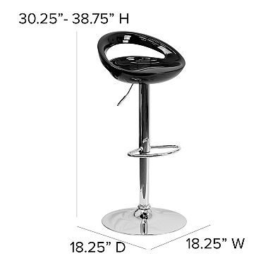 Flash Furniture Contemporary Adjustable Height Bar Stool