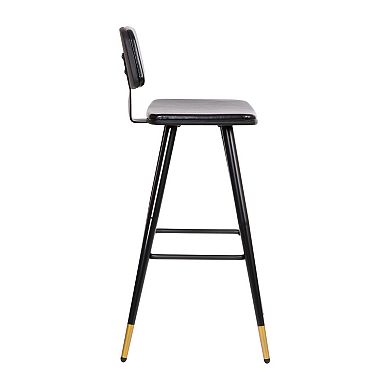 Flash Furniture Kora Commercial-Grade Low-Back Bar Stool 2-Piece Set
