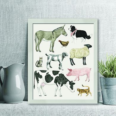 Courtside Market Farmland Family Iv Framed Wall Decor