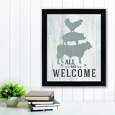 Courtside Market All Our Welcome Framed Wall Decor