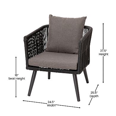 Flash Furniture Kierra All-Weather Patio Conversation 4-piece Set