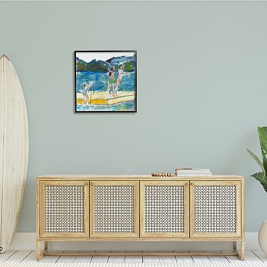 Stupell Home Decor Kids on Swimming Dock Canvas Art