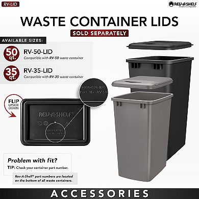 Rev-a-shelf Double Pullout Trash Can 50 Qt. With Soft-close, 53wc-2150scdm-211