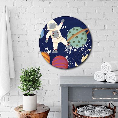 Courtside Market Space Explorer Circular Board Wall Art