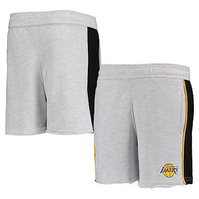 Youth Heathered Gray Los Angeles Lakers Wingback Shorts