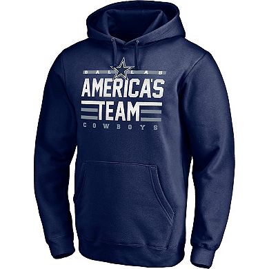Men's Majestic Navy Dallas Cowboys Hometown Collection America's Team Pullover Hoodie
