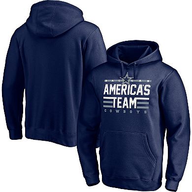 Men's Majestic Navy Dallas Cowboys Hometown Collection America's Team Pullover Hoodie