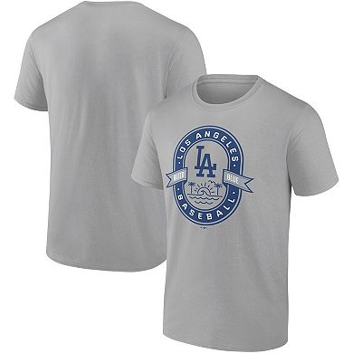 Men's Fanatics Branded Gray Los Angeles Dodgers Iconic Glory Bound T-Shirt