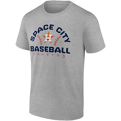 Men's Fanatics Branded Heathered Gray Houston Astros Iconic Go for Two T-Shirt