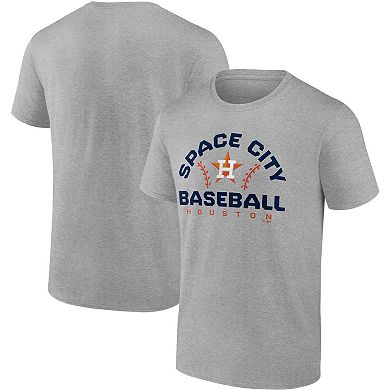 Men's Fanatics Branded Heathered Gray Houston Astros Iconic Go for Two T-Shirt