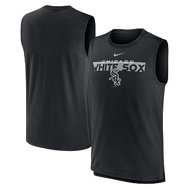 Men's Nike Black Chicago White Sox Knockout Stack Exceed Performance Muscle Tank Top