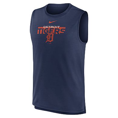 Men's Nike Navy Detroit Tigers Knockout Stack Exceed Performance Muscle Tank Top