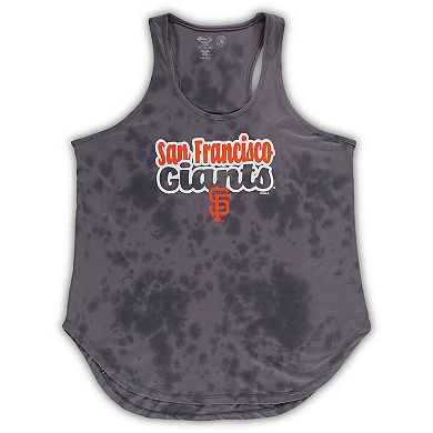 Women's Concepts Sport Charcoal San Francisco Giants Plus Size Cloud Tank Top & Shorts Sleep Set