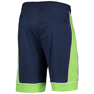 Men's Starter College Navy/Neon Green Seattle Seahawks Fan Favorite Fashion Shorts