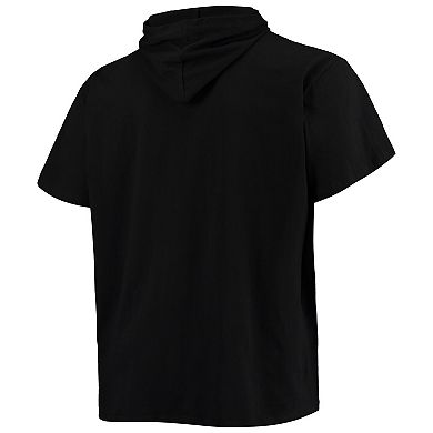 Men's Black San Francisco Giants Big & Tall Jersey Short Sleeve Pullover Hoodie T-Shirt