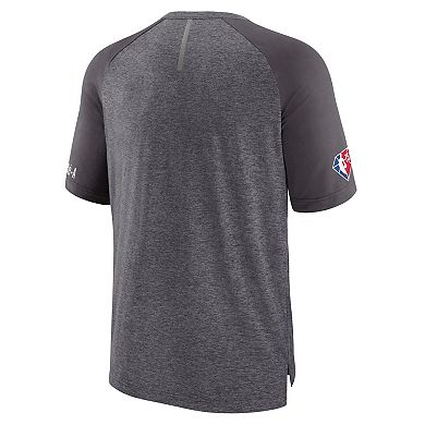 Men's Fanatics Branded Heathered Gray Brooklyn Nets 2022 Noches Ene-Be-A Core Shooting Raglan T-Shirt