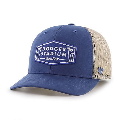 Men's '47 Royal Los Angeles Dodgers Local Haven Trucker Snapback Hat