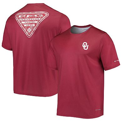Men's Columbia Crimson Oklahoma Sooners Terminal Tackle Omni-Shade T-Shirt
