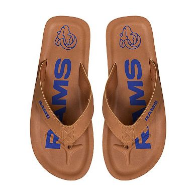 Men's FOCO Los Angeles Rams Color Pop Flip-Flop Sandals