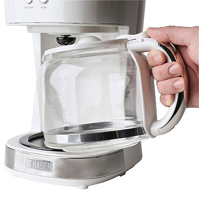 Haden 75061 12 Cup Programmable Coffee Maker with Brew Strength Control , Ivory