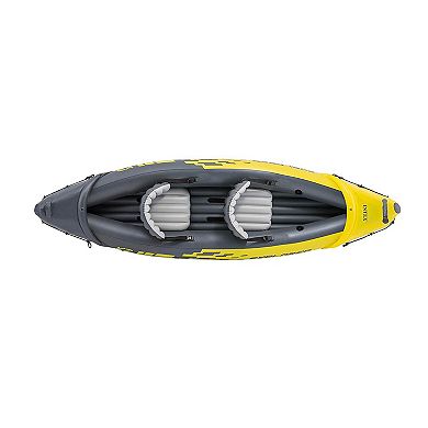 Intex 68307EP Explorer K2 2 Person Inflatable Kayak Set and Air Pump, Yellow