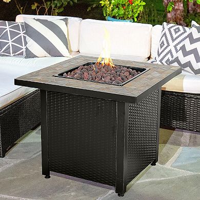 Endless Summer 30,000 BTU LP Gas Outdoor Fire Table with Lava Rock