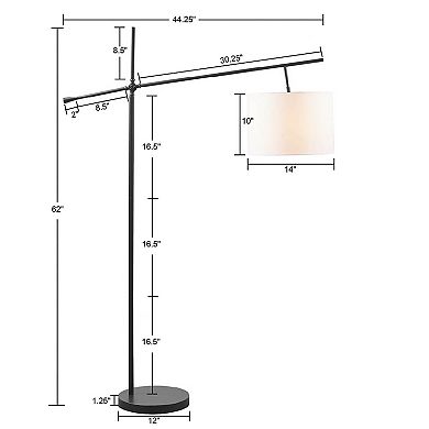 INK+IVY Keller Adjustable Arched Floor Lamp