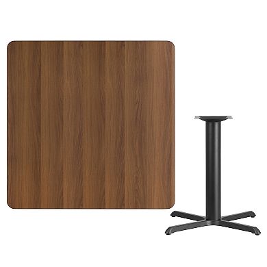 Flash Furniture Square Laminate Top Pedestal Base Dining Table