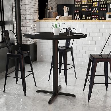 Flash Furniture 43-in. Round Laminate Top Pedestal Bar Table