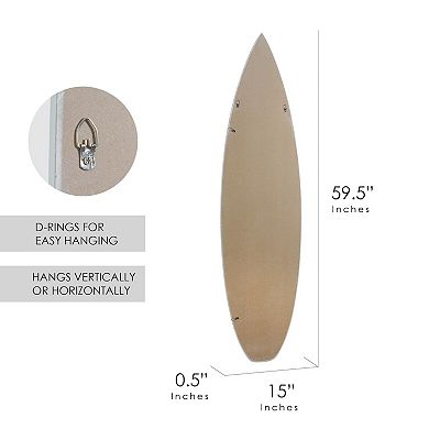 American Art Décor Corona Surfboard Plaque Wall Decor