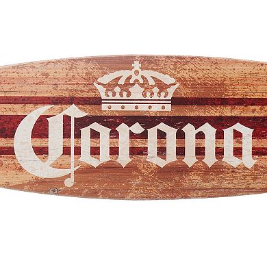 American Art Décor Corona Surfboard Plaque Wall Decor