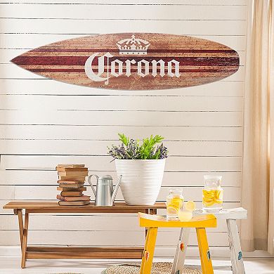American Art Décor Corona Surfboard Plaque Wall Decor
