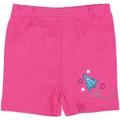 Toddler Girl NASA Top, Shorts & Pants Pajama Set