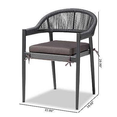 Baxton Studio Wendell Outdoor Dining Chair