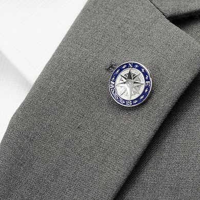 Men's Cuff Links, Inc. Blue Compass Lapel Pin