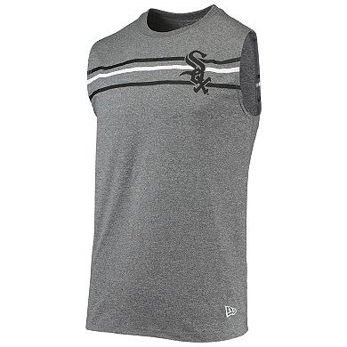Men's New Era Heathered Gray Chicago White Sox Muscle Tank Top