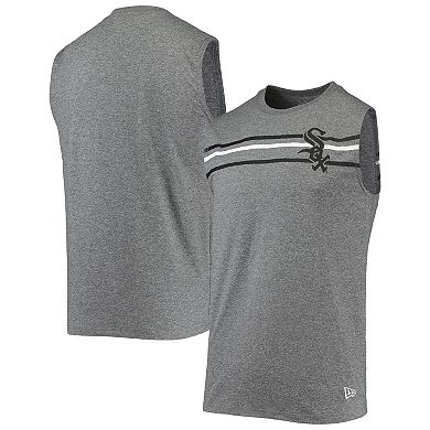 Men's New Era Heathered Gray Chicago White Sox Muscle Tank Top