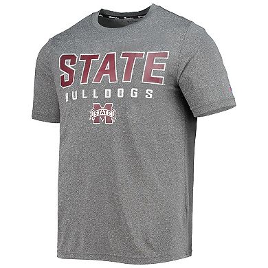 Men's Champion Gray Mississippi State Bulldogs Stack T-Shirt