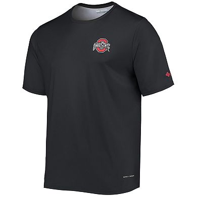 Men's Columbia Black Ohio State Buckeyes Terminal Tackle Omni-Shade T-Shirt