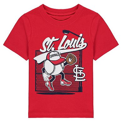 Toddler Red St. Louis Cardinals On the Fence T-Shirt