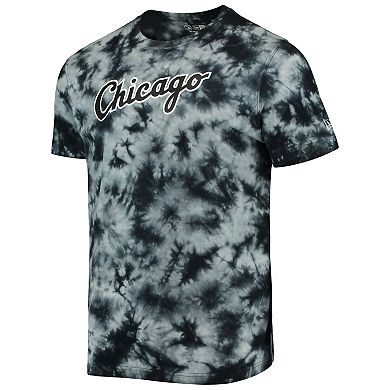 Men's New Era Black Chicago White Sox Team Tie-Dye T-Shirt