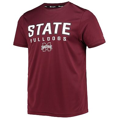 Men's Champion Maroon Mississippi State Bulldogs Stack T-Shirt