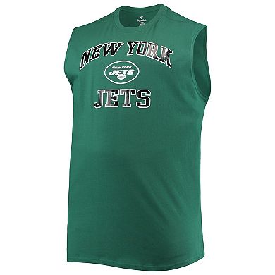 Men's Green New York Jets Big & Tall Muscle Tank Top
