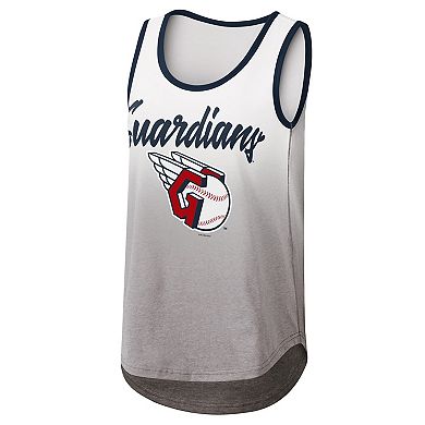 Women's G-III 4Her by Carl Banks White Cleveland Guardians Logo Opening Day Tank Top