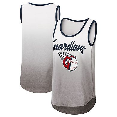 Women's G-III 4Her by Carl Banks White Cleveland Guardians Logo Opening Day Tank Top