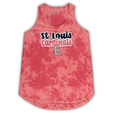 Women's Concepts Sport Red St. Louis Cardinals Plus Size Cloud Tank Top & Shorts Sleep Set