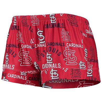 Women's Concepts Sport Red St. Louis Cardinals Flagship Allover Print Top & Shorts Sleep Set