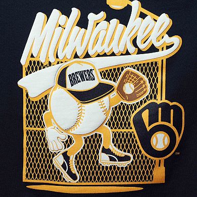 Toddler Navy Milwaukee Brewers On the Fence T-Shirt